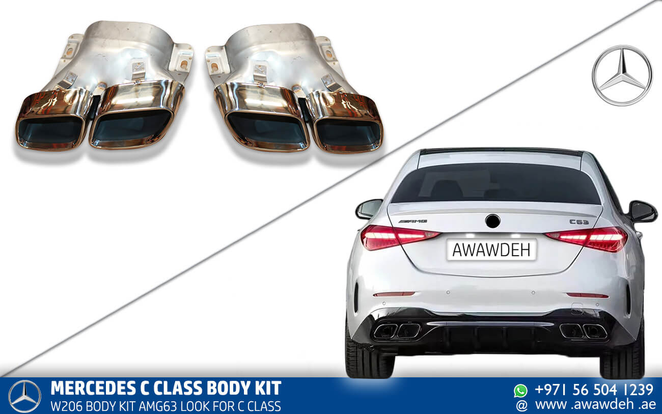 mercedes c class exhaust tips